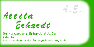 attila erhardt business card